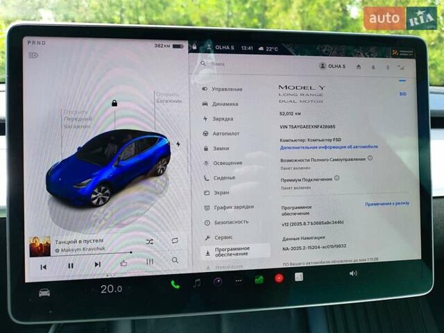Синий Тесла Model Y, объемом двигателя 0 л и пробегом 63 тыс. км за 26800 $, фото 24 на Automoto.ua