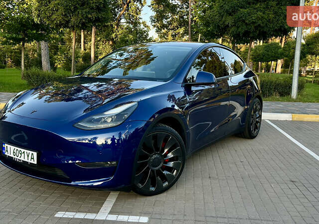 Синий Тесла Model Y, объемом двигателя 0 л и пробегом 84 тыс. км за 26900 $, фото 7 на Automoto.ua