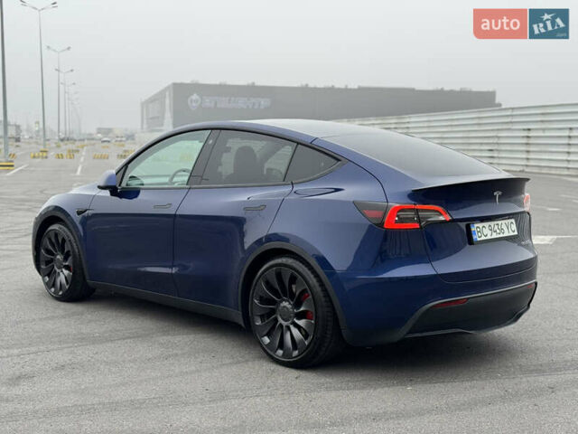 Синий Тесла Model Y, объемом двигателя 0 л и пробегом 66 тыс. км за 24100 $, фото 4 на Automoto.ua