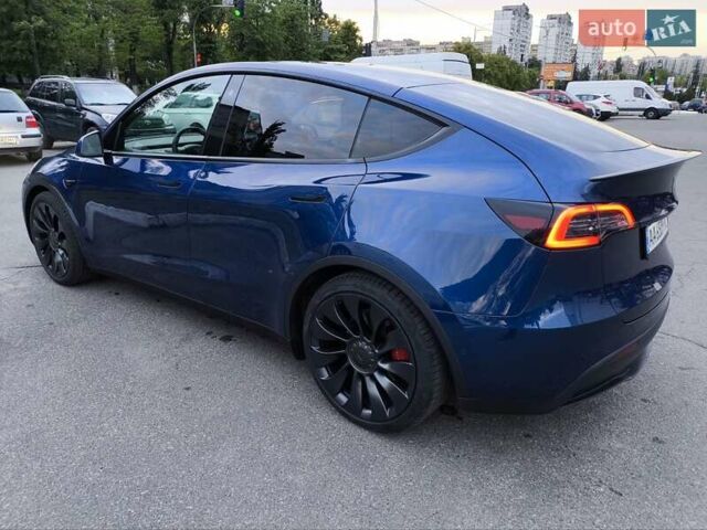 Синий Тесла Model Y, объемом двигателя 0 л и пробегом 45 тыс. км за 24990 $, фото 3 на Automoto.ua