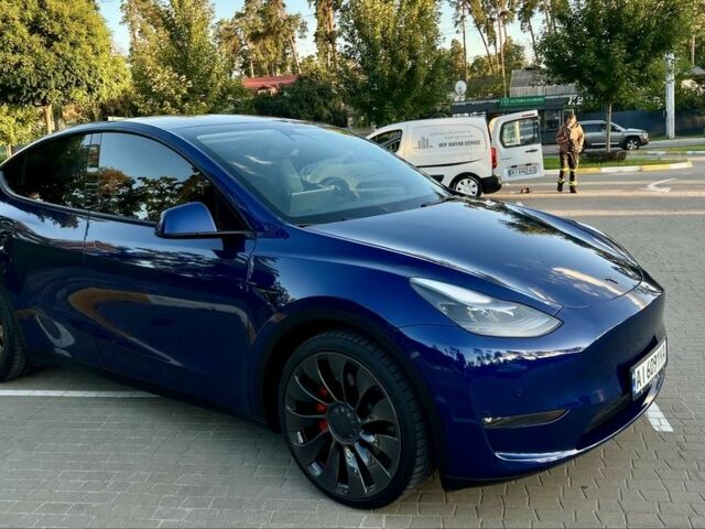 Синий Тесла Model Y, объемом двигателя 0 л и пробегом 84 тыс. км за 26900 $, фото 6 на Automoto.ua