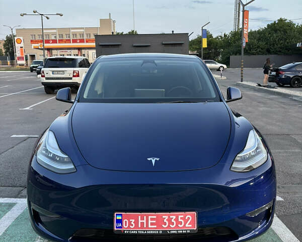 Синий Тесла Model Y, объемом двигателя 0 л и пробегом 43 тыс. км за 25500 $, фото 2 на Automoto.ua
