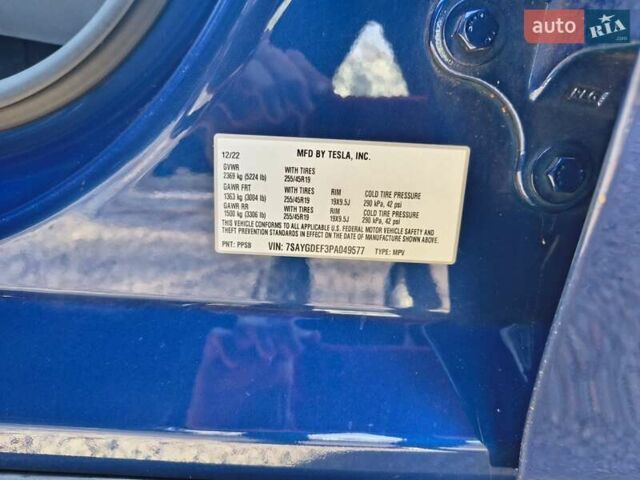 Синий Тесла Model Y, объемом двигателя 0 л и пробегом 31 тыс. км за 20777 $, фото 10 на Automoto.ua