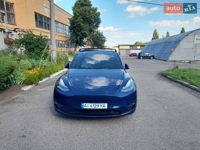 Синий Тесла Model Y, объемом двигателя 0 л и пробегом 44 тыс. км за 28000 $, фото 3 на Automoto.ua