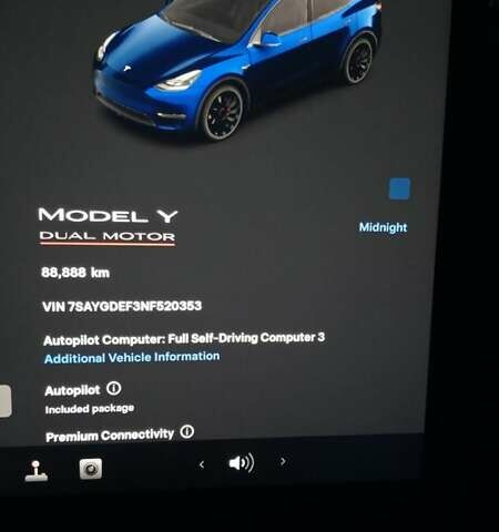 Синій Тесла Model Y, об'ємом двигуна 0 л та пробігом 88 тис. км за 25452 $, фото 9 на Automoto.ua
