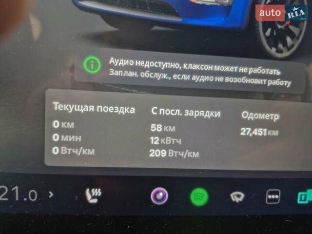 Тесла Model Y 2023 в Самборе на Automoto.ua Синий Тесла Model Y, объемом двигателя 0 л и пробегом 27 тыс. км за 25500 $, фото 13 на Automoto.ua