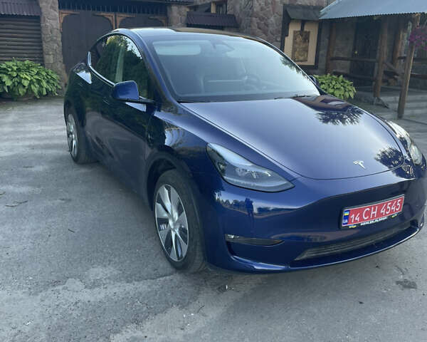 Синий Тесла Model Y, объемом двигателя 0 л и пробегом 55 тыс. км за 30500 $, фото 2 на Automoto.ua