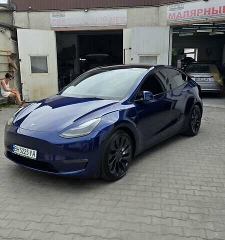 Синий Тесла Model Y, объемом двигателя 0 л и пробегом 9 тыс. км за 35000 $, фото 2 на Automoto.ua