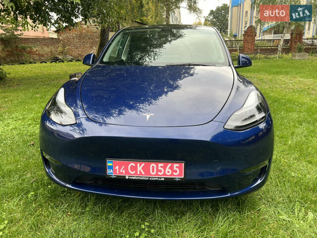 Синий Тесла Model Y, объемом двигателя 0 л и пробегом 37 тыс. км за 27270 $, фото 5 на Automoto.ua