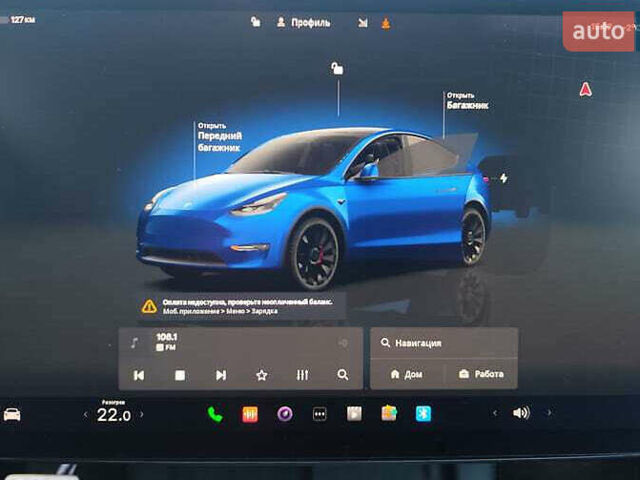 Синій Тесла Model Y, об'ємом двигуна 0 л та пробігом 24 тис. км за 25000 $, фото 13 на Automoto.ua