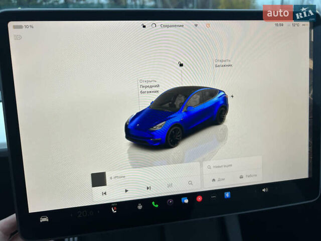 Синий Тесла Model Y, объемом двигателя 0 л и пробегом 48 тыс. км за 31600 $, фото 13 на Automoto.ua