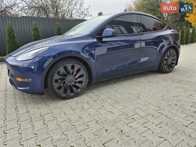 Тесла Model Y 2023 в Самборе на Automoto.ua Синий Тесла Model Y, объемом двигателя 0 л и пробегом 27 тыс. км за 25500 $, фото 10 на Automoto.ua