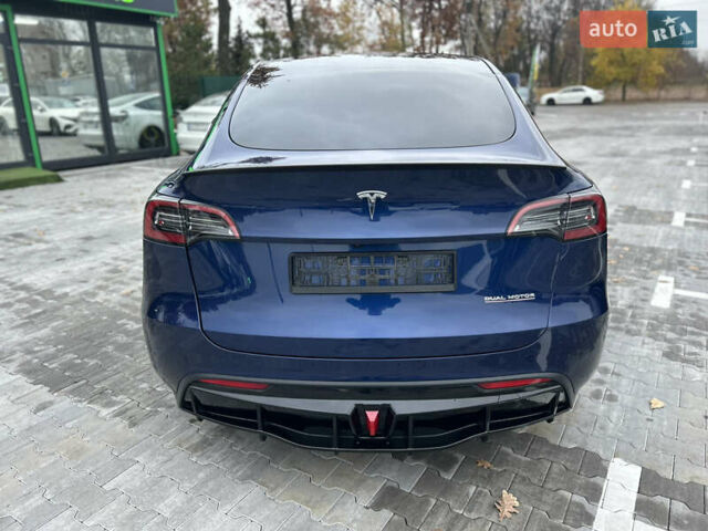 Синий Тесла Model Y, объемом двигателя 0 л и пробегом 48 тыс. км за 31600 $, фото 5 на Automoto.ua