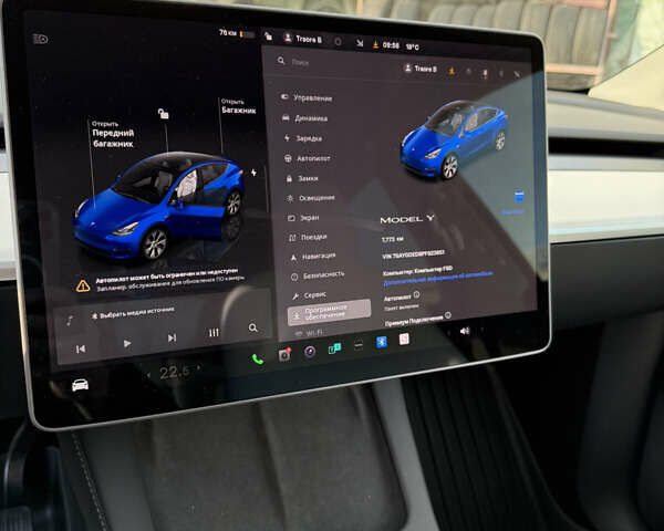 Синий Тесла Model Y, объемом двигателя 0 л и пробегом 10 тыс. км за 25000 $, фото 11 на Automoto.ua