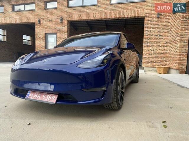 Синий Тесла Model Y, объемом двигателя 0 л и пробегом 24 тыс. км за 26900 $, фото 4 на Automoto.ua