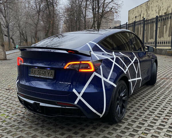 Синий Тесла Model Y, объемом двигателя 0 л и пробегом 42 тыс. км за 26900 $, фото 5 на Automoto.ua