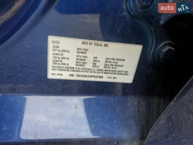 Синий Тесла Model Y, объемом двигателя 0 л и пробегом 78 тыс. км за 10100 $, фото 11 на Automoto.ua