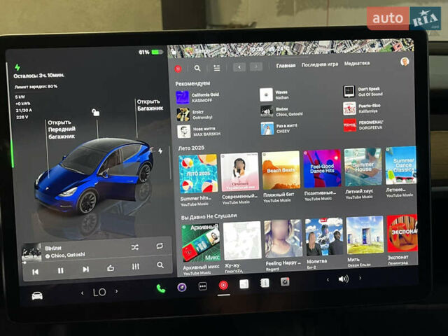 Синий Тесла Model Y, объемом двигателя 0 л и пробегом 9 тыс. км за 30000 $, фото 11 на Automoto.ua