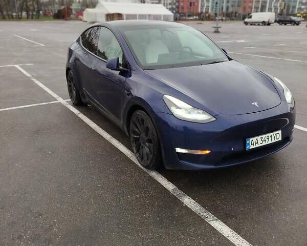 Синій Тесла Model Y, об'ємом двигуна 0 л та пробігом 27 тис. км за 27200 $, фото 1 на Automoto.ua