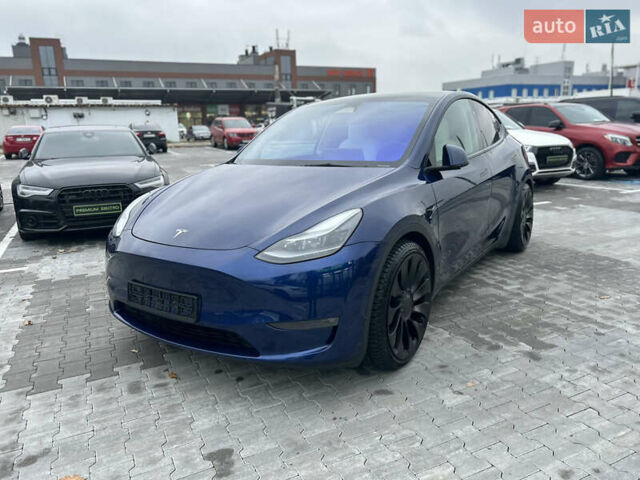 Синий Тесла Model Y, объемом двигателя 0 л и пробегом 48 тыс. км за 31600 $, фото 9 на Automoto.ua