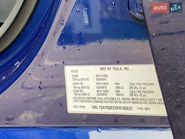 Синий Тесла Model Y, объемом двигателя 0 л и пробегом 35 тыс. км за 30999 $, фото 25 на Automoto.ua