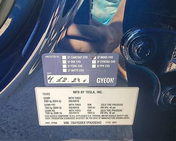 Синий Тесла Model Y, объемом двигателя 0 л и пробегом 16 тыс. км за 29900 $, фото 7 на Automoto.ua