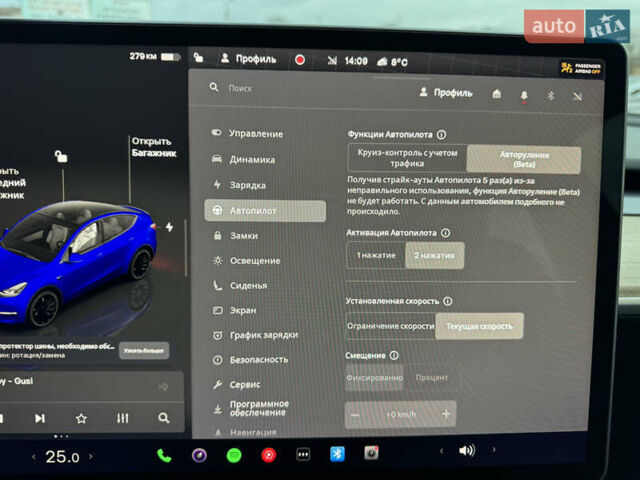 Синий Тесла Model Y, объемом двигателя 0 л и пробегом 36 тыс. км за 31000 $, фото 86 на Automoto.ua
