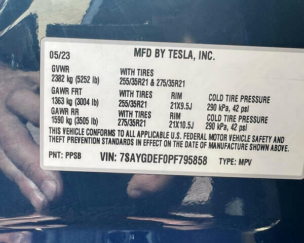 Синий Тесла Model Y, объемом двигателя 0 л и пробегом 37 тыс. км за 29800 $, фото 6 на Automoto.ua