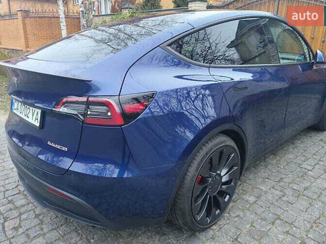 Синій Тесла Model Y, об'ємом двигуна 0 л та пробігом 24 тис. км за 25000 $, фото 1 на Automoto.ua