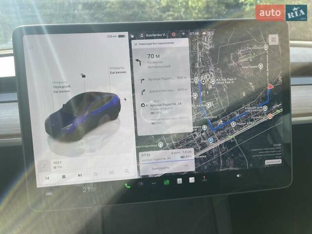 Синий Тесла Model Y, объемом двигателя 0 л и пробегом 30 тыс. км за 29000 $, фото 22 на Automoto.ua