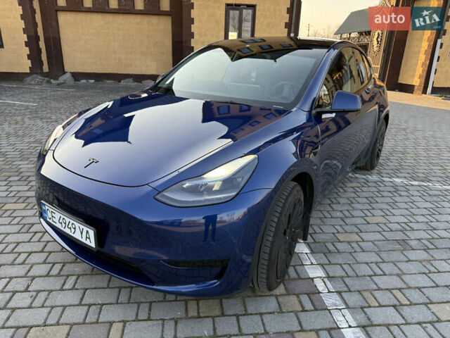 Синий Тесла Model Y, объемом двигателя 0 л и пробегом 27 тыс. км за 28100 $, фото 1 на Automoto.ua