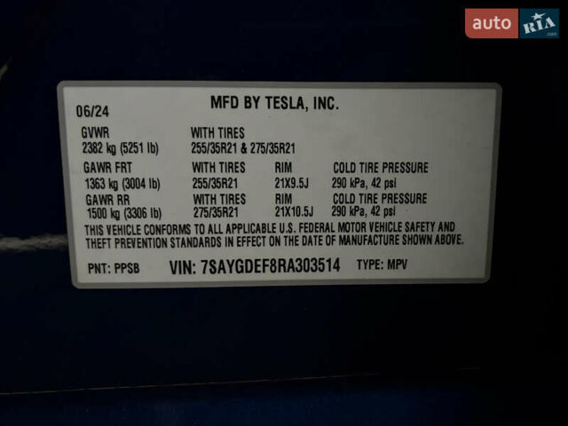Синий Тесла Model Y, объемом двигателя 0 л и пробегом 19 тыс. км за 33900 $, фото 19 на Automoto.ua