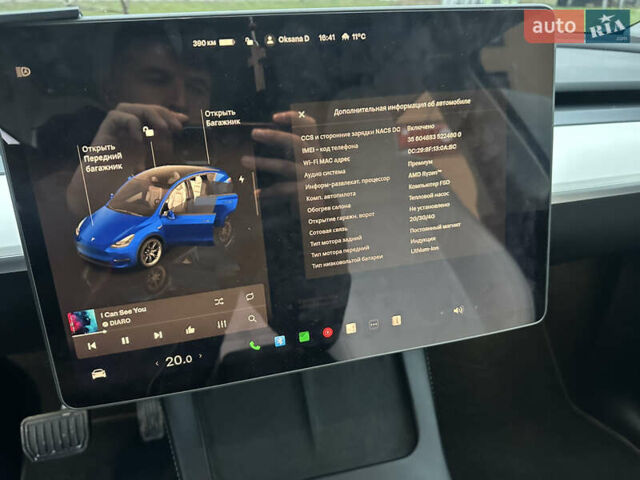 Синий Тесла Model Y, объемом двигателя 0 л и пробегом 47 тыс. км за 32000 $, фото 22 на Automoto.ua