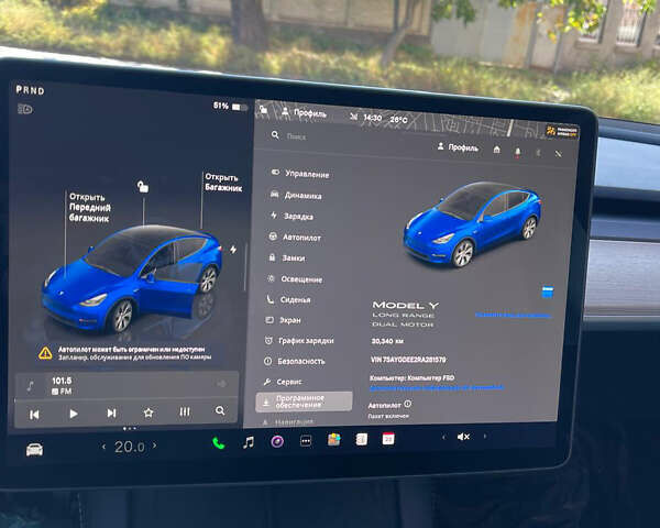 Синій Тесла Model Y, об'ємом двигуна 0 л та пробігом 30 тис. км за 31500 $, фото 4 на Automoto.ua