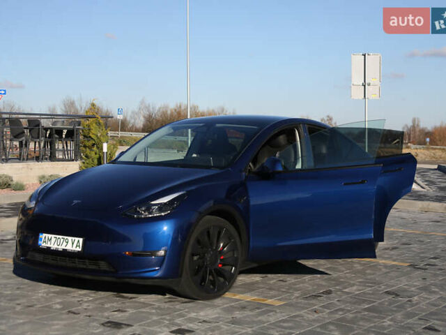 Синий Тесла Model Y, объемом двигателя 0 л и пробегом 19 тыс. км за 33900 $, фото 1 на Automoto.ua