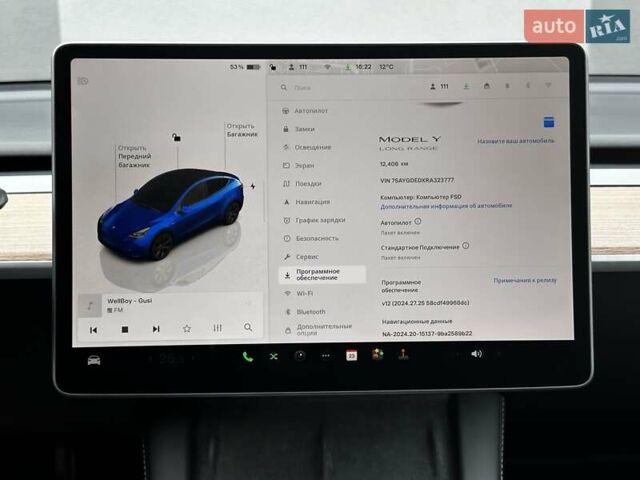 Синий Тесла Model Y, объемом двигателя 0 л и пробегом 12 тыс. км за 33999 $, фото 14 на Automoto.ua