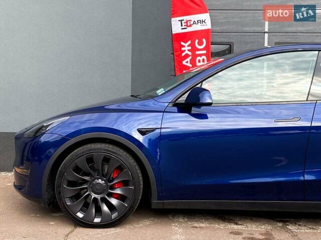 Синий Тесла Model Y, объемом двигателя 0 л и пробегом 16 тыс. км за 36999 $, фото 4 на Automoto.ua