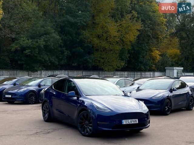 Синий Тесла Model Y, объемом двигателя 0 л и пробегом 16 тыс. км за 36999 $, фото 1 на Automoto.ua