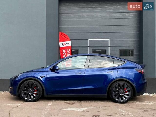 Синий Тесла Model Y, объемом двигателя 0 л и пробегом 16 тыс. км за 36999 $, фото 5 на Automoto.ua
