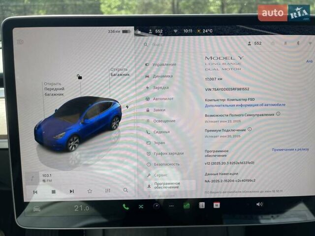 Синий Тесла Model Y, объемом двигателя 0 л и пробегом 18 тыс. км за 33500 $, фото 25 на Automoto.ua