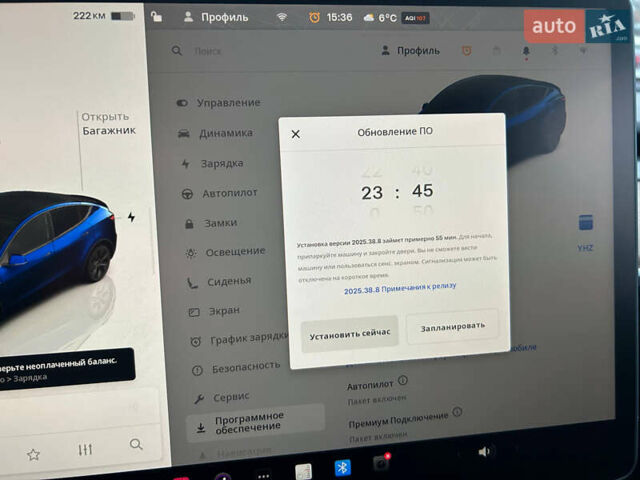Синий Тесла Model Y, объемом двигателя 0 л и пробегом 9 тыс. км за 28900 $, фото 10 на Automoto.ua