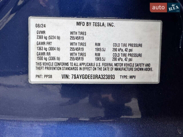 Синій Тесла Model Y, об'ємом двигуна 0 л та пробігом 11 тис. км за 32000 $, фото 11 на Automoto.ua