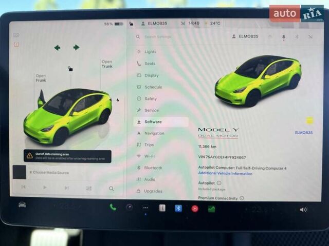 Зеленый Тесла Model Y, объемом двигателя 0 л и пробегом 11 тыс. км за 27999 $, фото 29 на Automoto.ua