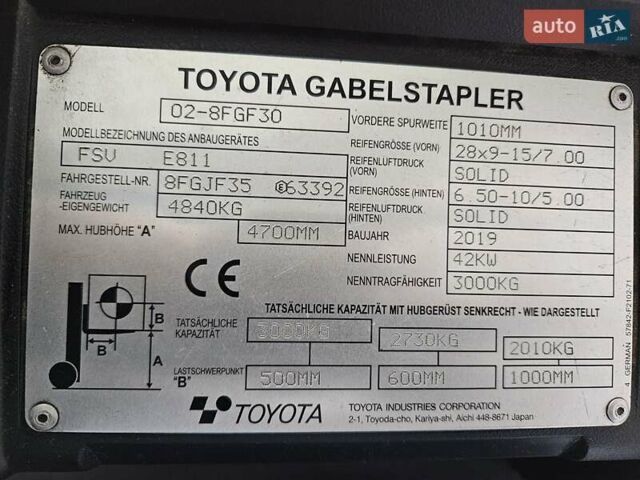 Тойота 02-8FGF30, объемом двигателя 2.2 л и пробегом 4 тыс. км за 21900 $, фото 10 на Automoto.ua