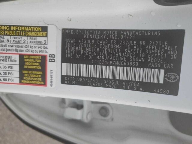 Белый Тойота Авалон, объемом двигателя 3.5 л и пробегом 31 тыс. км за 9700 $, фото 11 на Automoto.ua