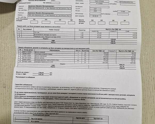 Белый Тойота C-HR, объемом двигателя 1.99 л и пробегом 91 тыс. км за 26350 $, фото 38 на Automoto.ua