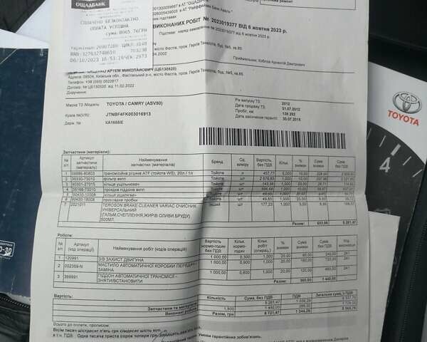 Білий Тойота Камрі, об'ємом двигуна 2.5 л та пробігом 147 тис. км за 11500 $, фото 22 на Automoto.ua