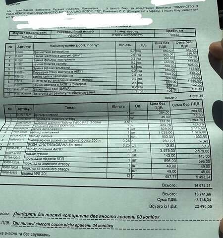 Белый Тойота Камри, объемом двигателя 2.49 л и пробегом 153 тыс. км за 19800 $, фото 19 на Automoto.ua