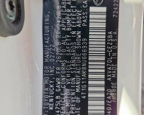 Белый Тойота Камри, объемом двигателя 2.5 л и пробегом 95 тыс. км за 8500 $, фото 11 на Automoto.ua