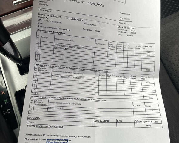 Черный Тойота Камри, объемом двигателя 2.36 л и пробегом 230 тыс. км за 10250 $, фото 39 на Automoto.ua